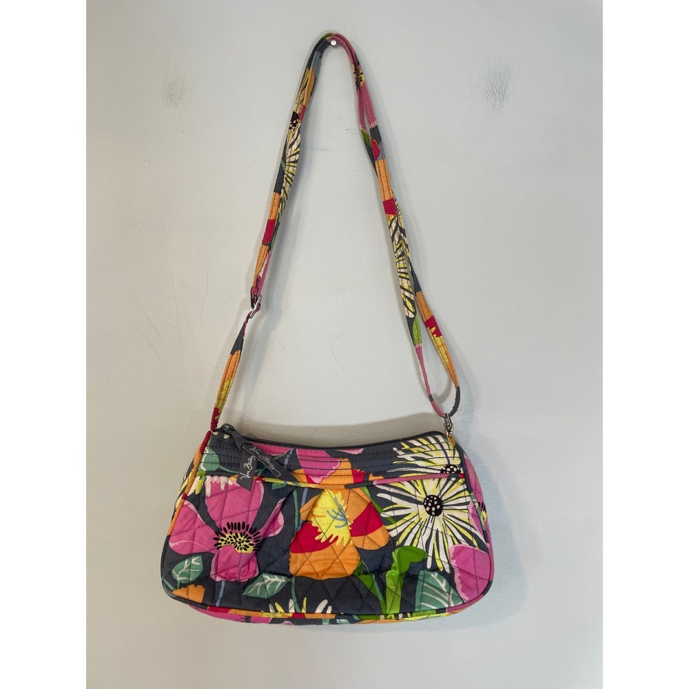 Vera Bradley Quilted Cotton Jazzy Bloom Floral Crossbody Small Shoulder Bag Y2K